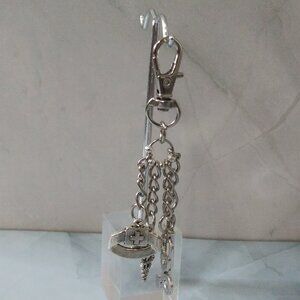 Nurse Bag Charm Silver Badge Reel Clip On Charm Keychain with Lobster Clasp
